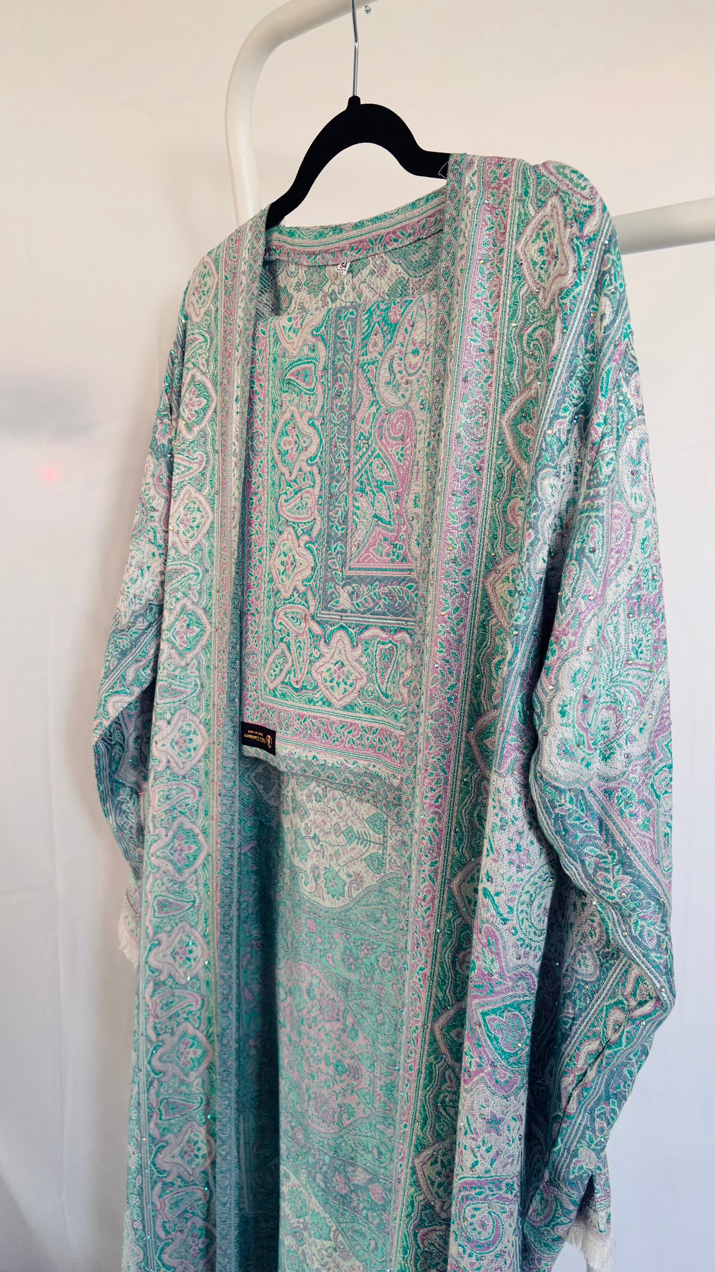 Pashmina Abaya Set — Sage & Lilac | Hafsa & Co