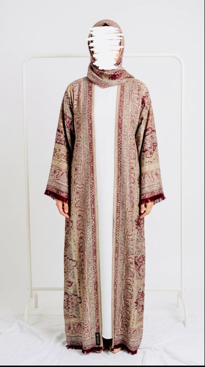 Pashmina Abaya Set — Mocha & Gold | Hafsa & Co